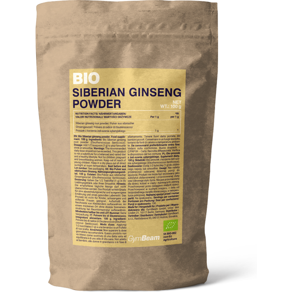 GymBeam BIO Sibirischer Ginseng Pulver 100 g