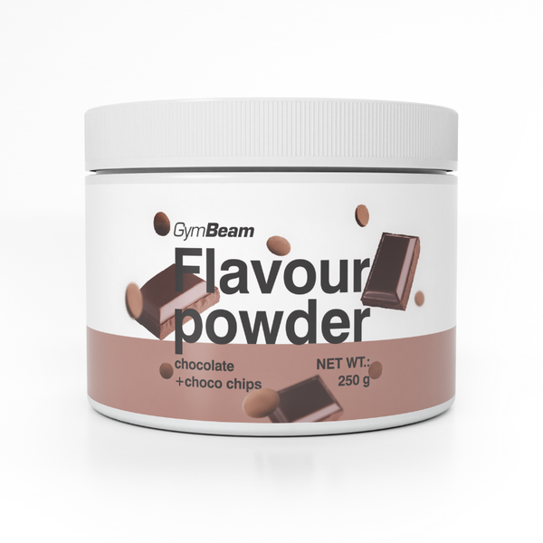 GymBeam Flavour Powder 250 g Schokolade und Schokoladenstücke