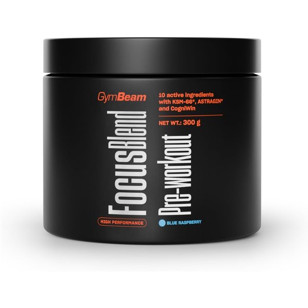 GymBeam Focus Blend Pre Workout 300 g blaue Himbeere