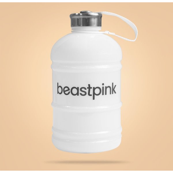 BeastPink Hydrator Trinkflasche (1,89L) in White