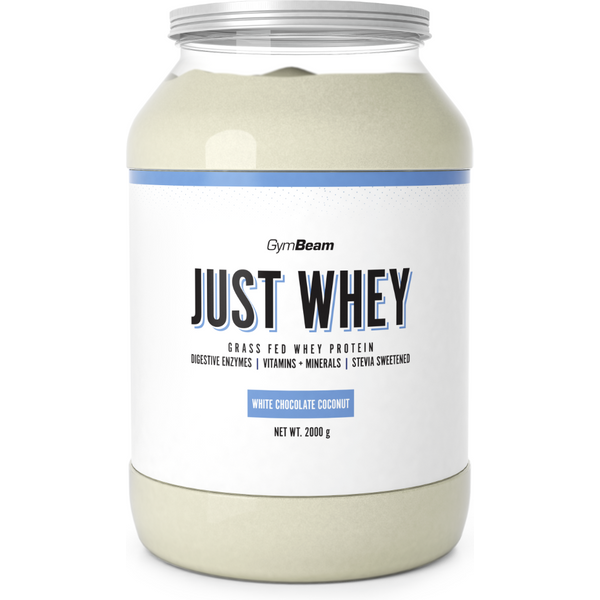 GymBeam Just Whey Protein aus Weidehaltung 2000 g weiße Schokolade Kokos