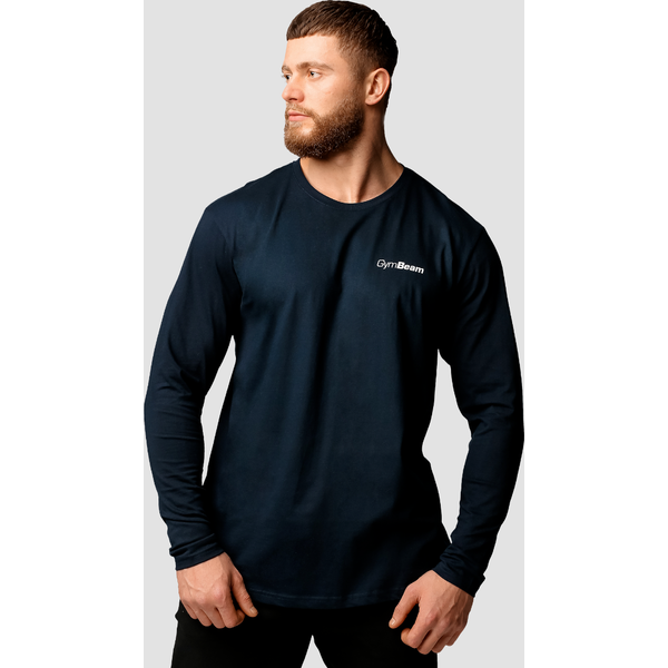 GymBeam Basic Langarm T-Shirt für Männer Navy M