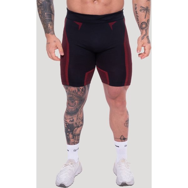GymBeam OG1 Seamless Shorts in Black/Red XL