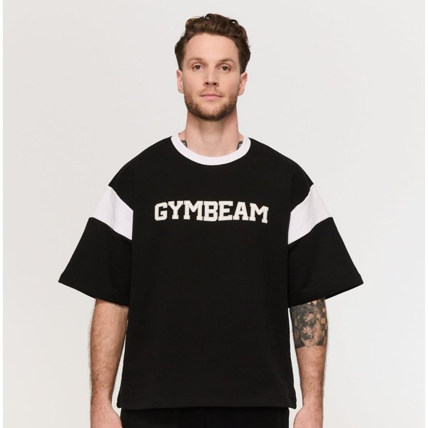 GymBeam Premium Heavyweight Varsity T-Shirt in Black L