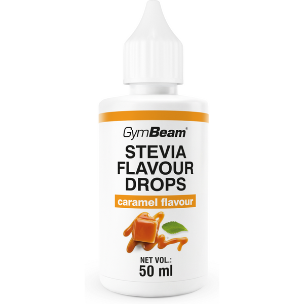 GymBeam Stevia Flavour Drops 50 ml Karamell