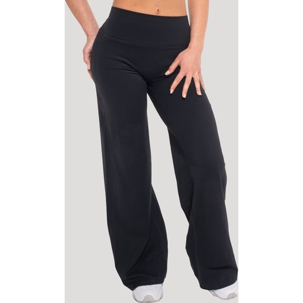 GymBeam Flow Straight Pants für Frauen in Black M