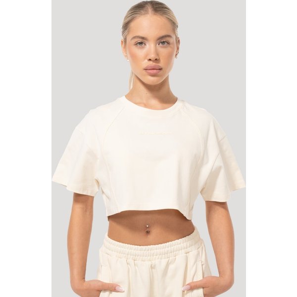 GymBeam Mochi Cropped T-Shirt für Frauen in Cream L