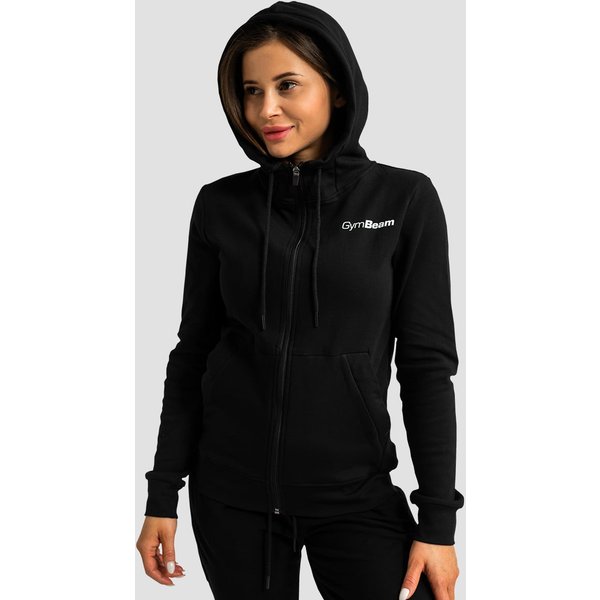 GymBeam Limitless Hoodie mit Reißverschluss für Frauen in Black M