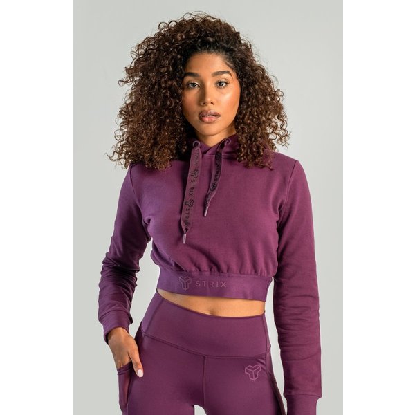STRIX Essential Cropped Hoodie für Frauen in Plum S