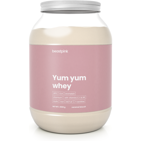BeastPink Protein Yum Yum Whey 1000 g Karamellkeks