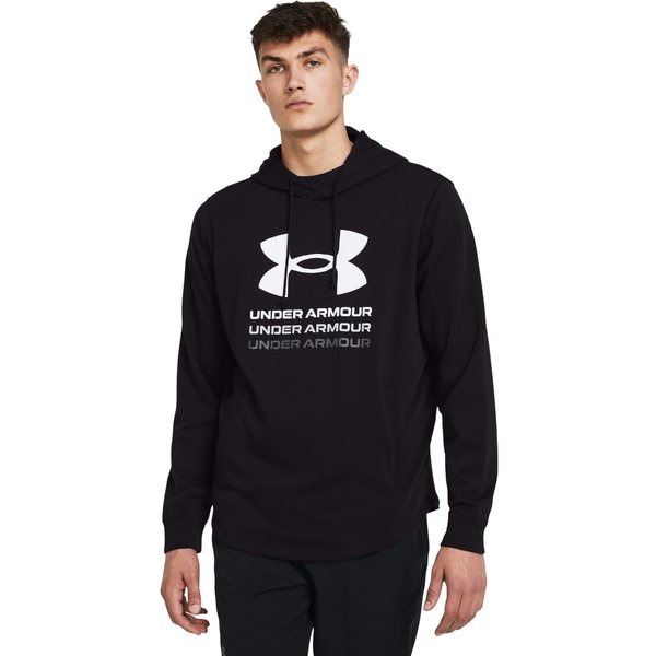 Under Armour Męska bluza z kapturem Rival Terry Graphic Black S