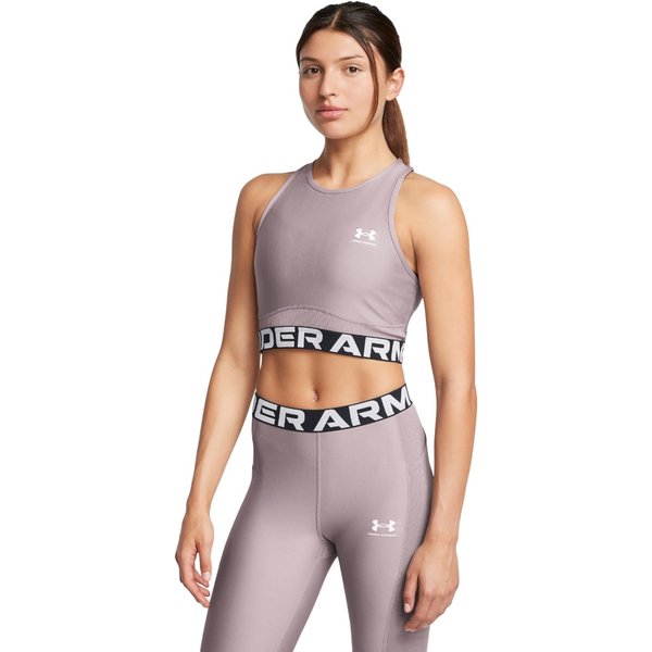 Under Armour Damski Tank Top HeatGear Rib Grey M