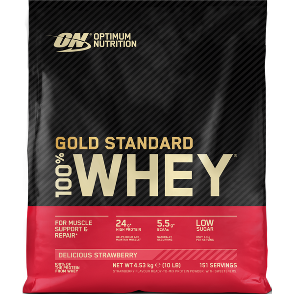 Optimum Nutrition Białko serwatkowe 100% Whey Gold Standard 4540 g pyszne truskawki