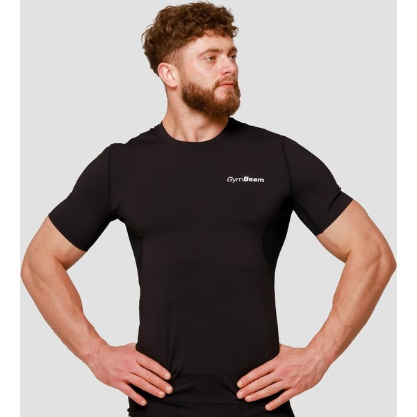GymBeam Kompresyjny T-Shirt Mid Black S