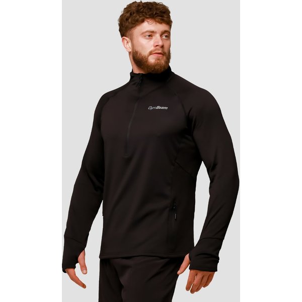 GymBeam Bluza do biegania Pulse 1/2 Zip Black S