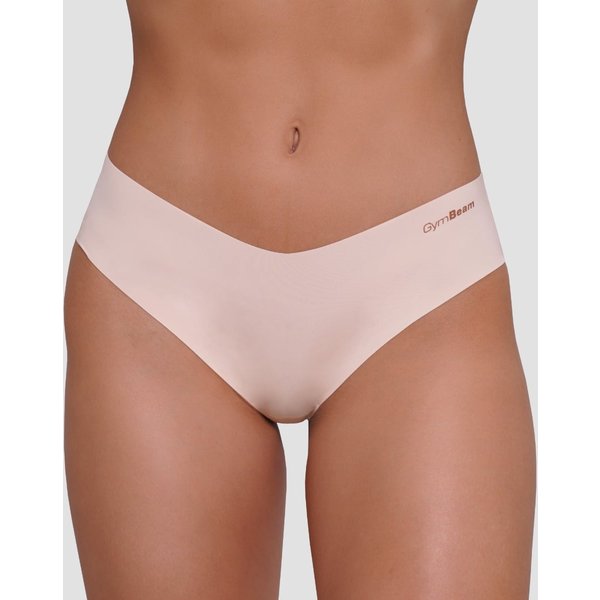 GymBeam Klasyczne majtki bezszwowe 3Pak Beige XL