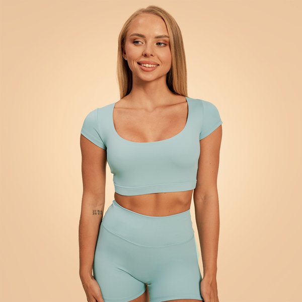 BeastPink Damska koszulka Sense Cropped Storm Blue M