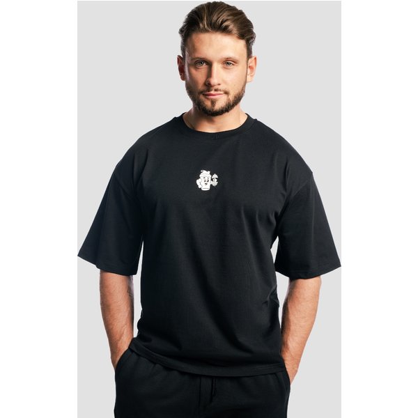 GymBeam Koszulka Shaker Boxy Black M