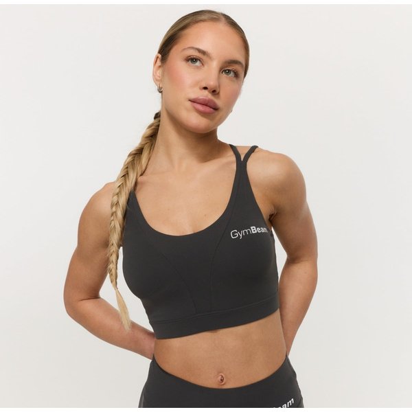GymBeam Biustonosz sportowy BEAT Charcoal S