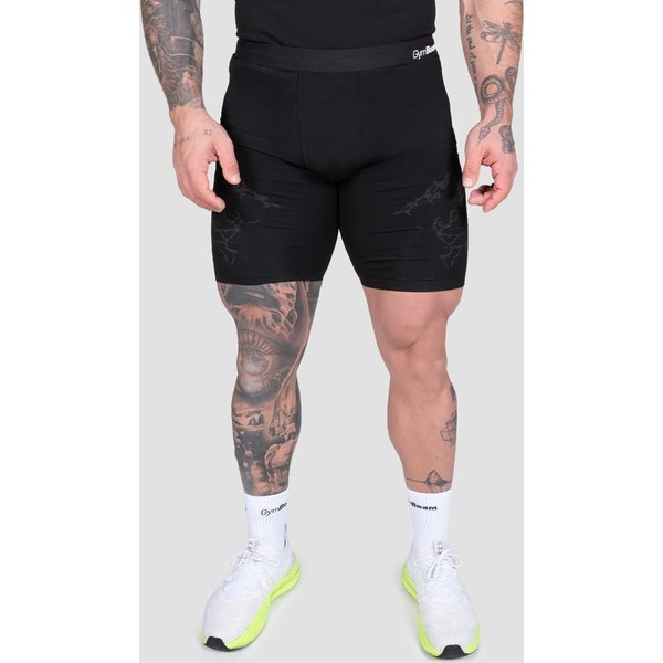 GymBeam Szorty bezszwowe Static Black S