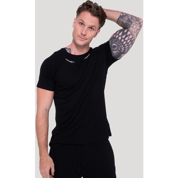 GymBeam Koszulka Tribal Ribbed Black M