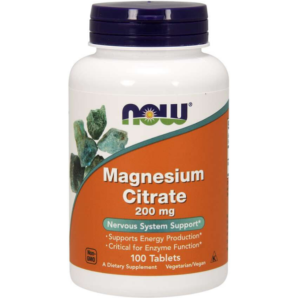 NOW Foods Cytrynian Magnezu 200 mg 100 tab