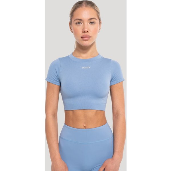 GymBeam Damski crop top Flow Azure L