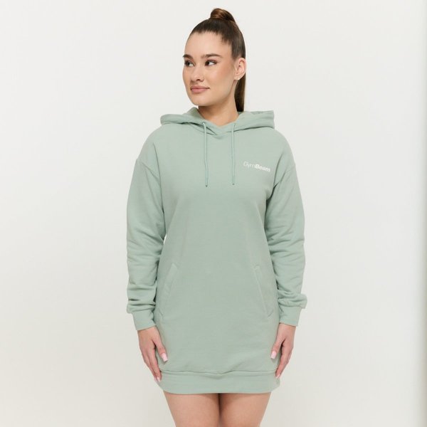 GymBeam Damska bluza z kapturem Limitless Longline Eucalypt L