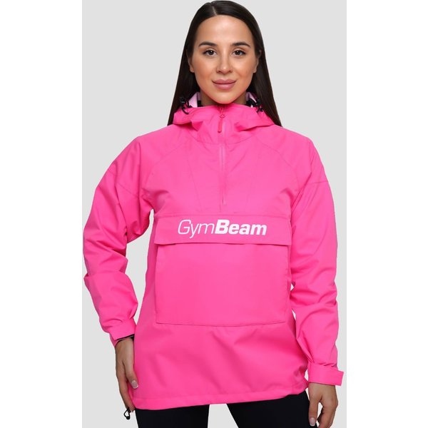 GymBeam Damska kurtka przeciwdeszczowa Smock Fuchsia M