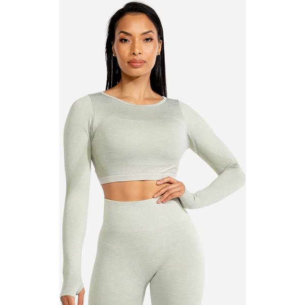 SQUATWOLF Bezszwowy crop top Marl Ice M