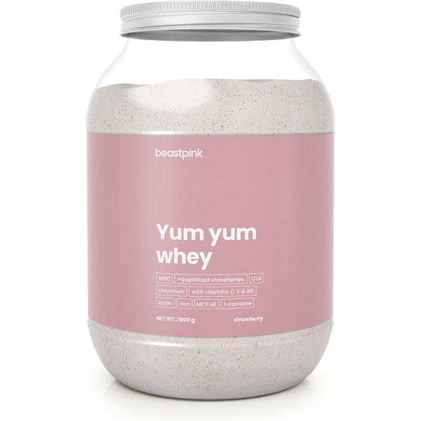 BeastPink Białko serwatkowe Yum Yum Whey 1000 g strawberry splash