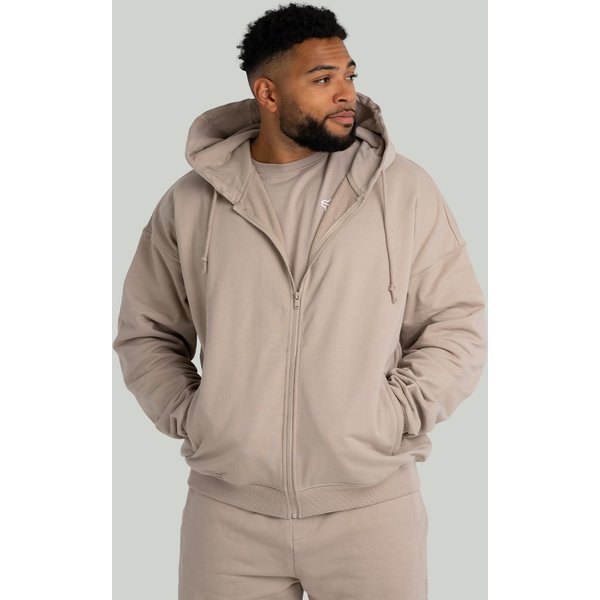 STRIX Bluza z kapturem Zip Taupe XL