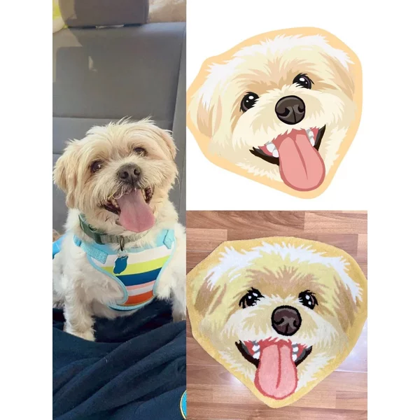 Custom Pet Portrait Hand Tufted Rug-image
