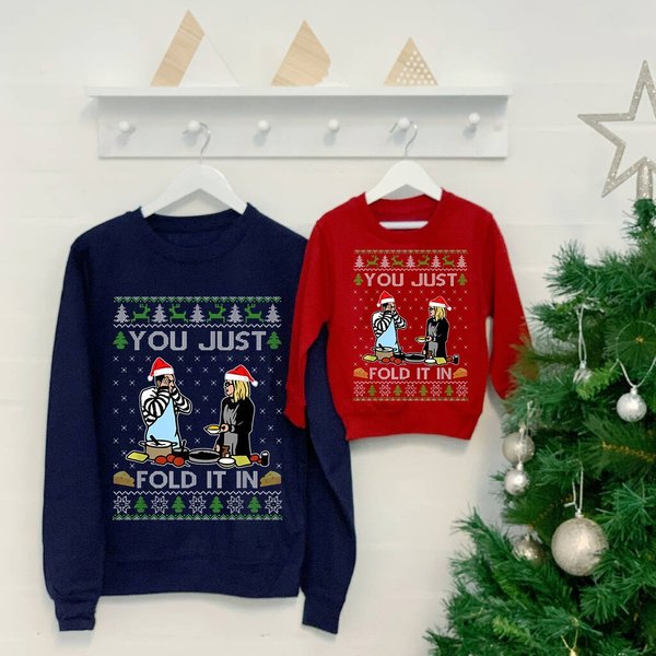 You Just Fold It In Sweatshirt, Fold In The Cheese Ugly Christmas-image