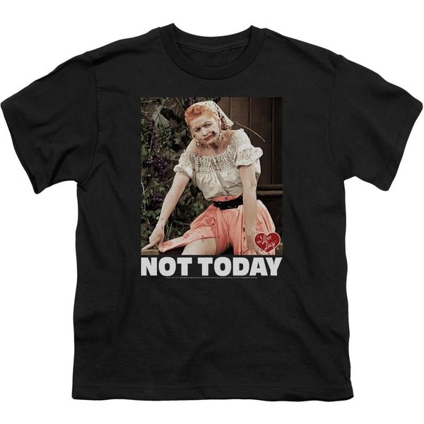 I Love Lucy Not Today Kid's Black T-Shirts-image