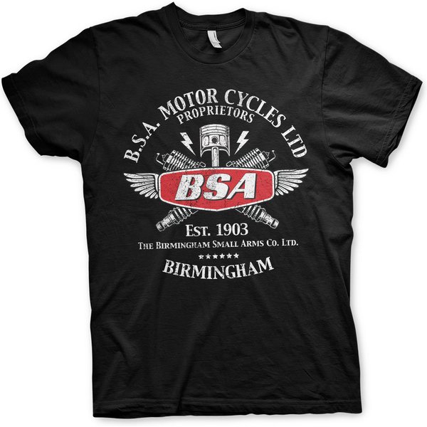 Bsa Vintage Motorcycles Birmingham Motorbike Official Tee T-Shirt Mens Unisex-image