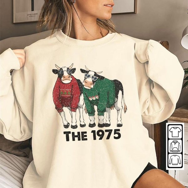 The 1975 Sweatshirt, Cow Wearing Sweater Sweatshirt, When We Are Together Sweatshirt-image
