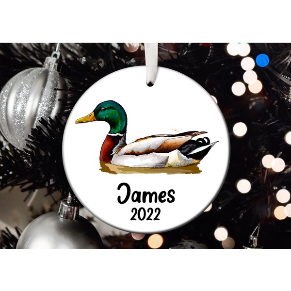 Duck Tree Decoration, Personalized Christmas Decoration, Ducks Christmas Ornament-image