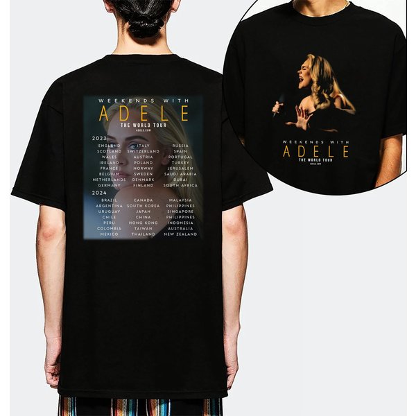 Adele Tour 2022 T-Shirt, Weekends With Adele Concert 2022 Double Sided Shirt-image