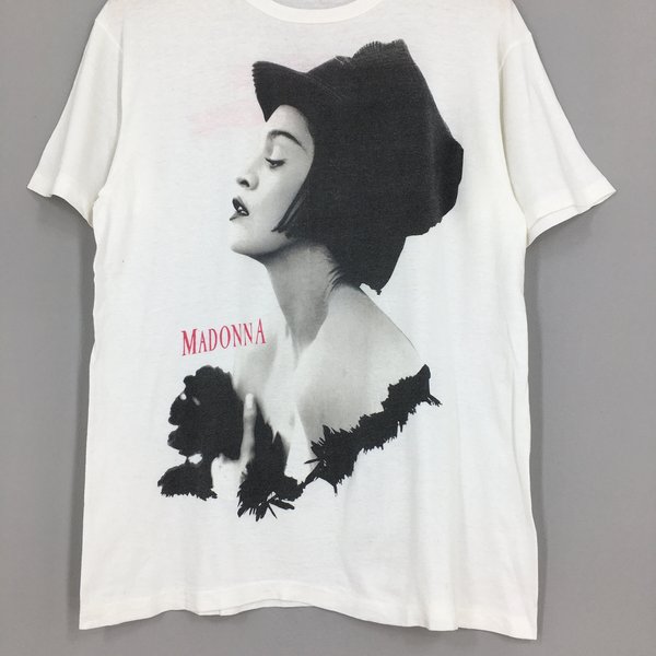 Vintage 1980'S Madonna Blond Ambition White Tshirt Madonna Queen Of Pop The Girlie Show Blond Ambition Boy Toy Pop Rock Tee-image