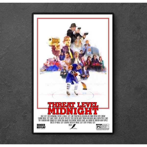 Threat Level Midnight Poster // The Office Dwight Michael Scott Poster-image