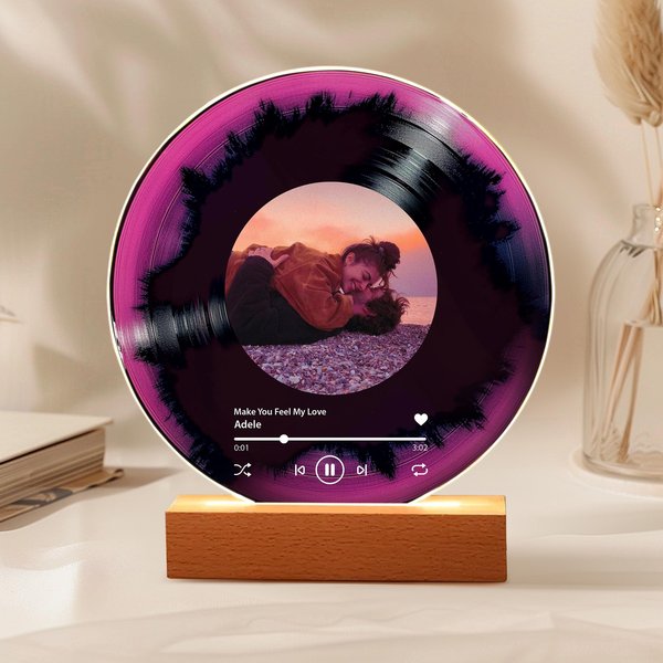 Personalized Vinyl Record With Photo - Acrylic Song Plaque - Anniversary Gift For Friends Christmas Gifts-image