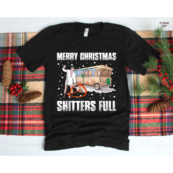 Merry Christmas Shitters Full Ugly T-Shirt, Christmas-image