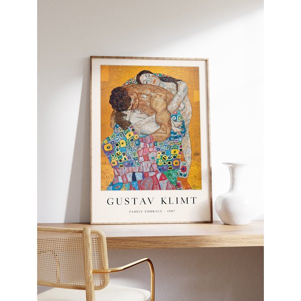 Gustav Klimt Wall Art, Family Embrace Poster-image