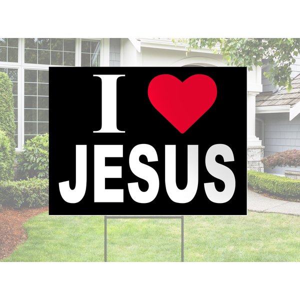 I Love Jesus Yard Sign-image