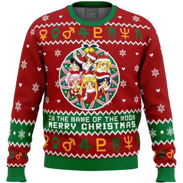 Sailor Moon Ugly Sweater, Sailor Moon Ugly Christmas 3D Sweater-image