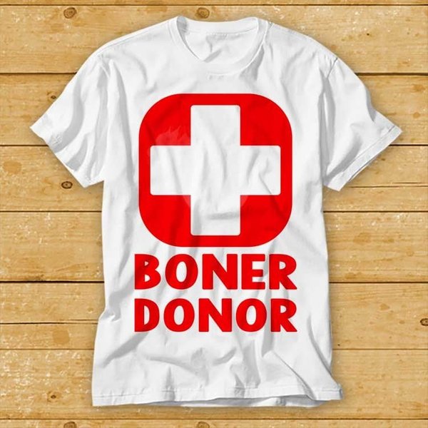 Boner Donor T-Shirt Funny Parody Cool Birthday Gift Fashion Style-image