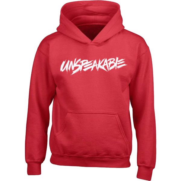 Kids Unspeakable Red With White Logo Hoodie-image