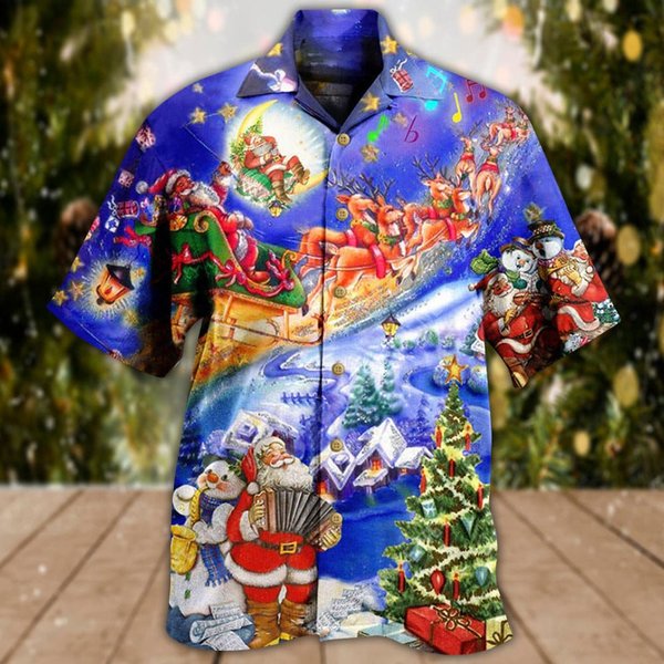 Christmas Santa Love Christmas Hawaiian Shirt-image