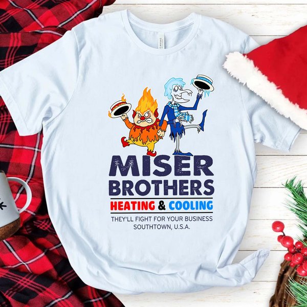 Miser Brothers Heating & Cooling Shirt, Christmas Shirt, Vintage Heat And Snow Misers 2022 Ugly Christmas Shirt-image